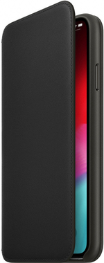 Кожаный чехол Apple Leather Folio для iPhone XS, цвет (Black) черный (MRWW2ZM/A)