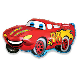 Шар (49*66 см) Фигура Машина красная, 1 шт. Б148 Б149