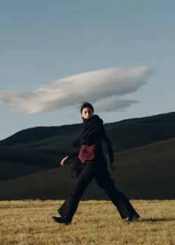 POLENE СУМКА NODDE HOBO, ВИШНЕВЫЙ