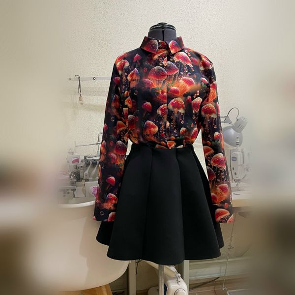 В ПУТИ, МУХОМОРЫ, ФЭНТЕЗИ, цв. КРАСНЫЙ - 100% хлопок 4