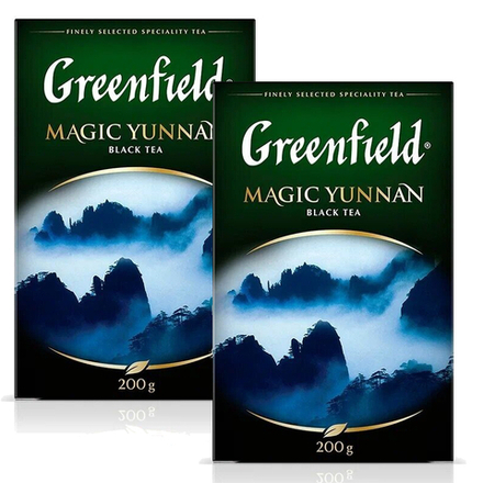чай черный листовой Greenfield Magic Yunnan, 200 г (Гринфилд) х 2 шт