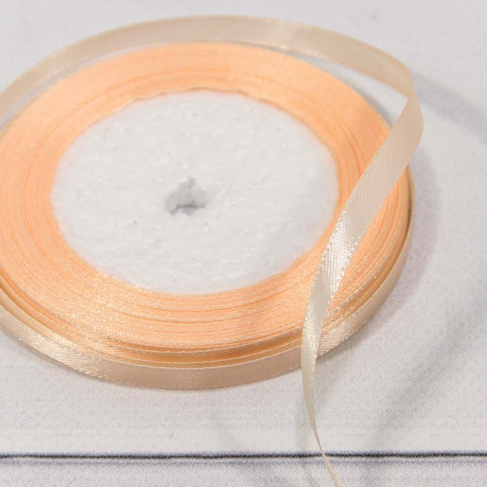 Лента Атласная 0,6см х 28м Сатин (Оранжевый)