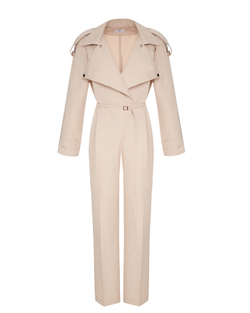 Комбинезон из хлопка Макс Мара светло-бежевый