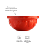 Миска hearts 29 см красная