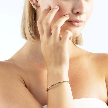 Серьги Coeur de Lion Dark Green-Gold 0207/21-0549