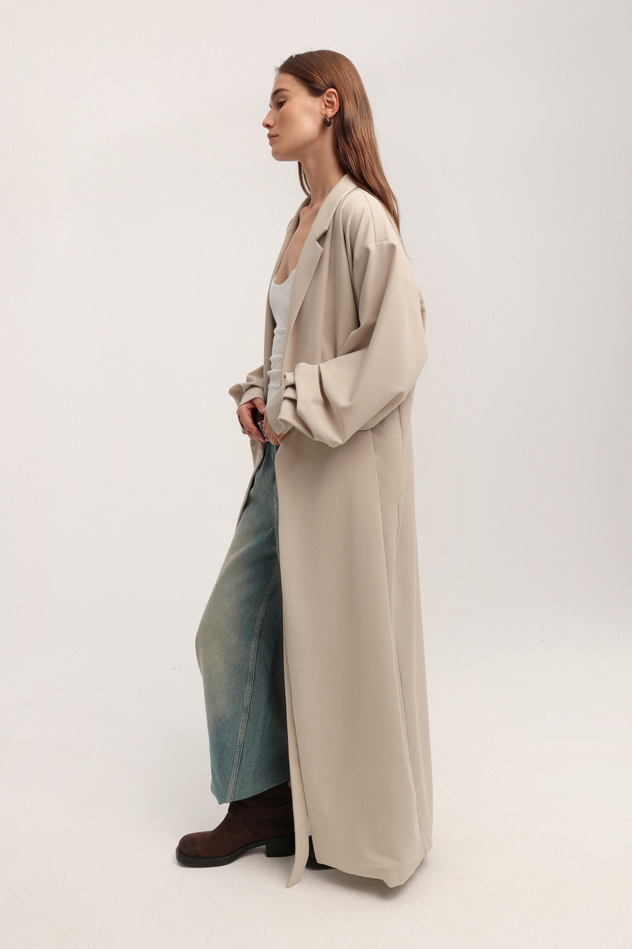 Платье миди со складками