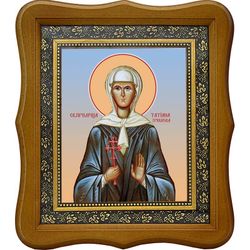 Татиана Грибкова, послушница, преподобномученица. Икона на холсте. В киоте 15 х 18 см.