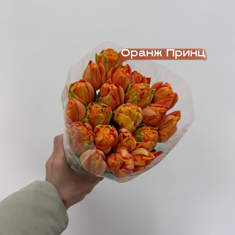 Тюльпаны оранжевые огненные Оранж принц 1шт поштучно