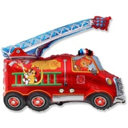 Шар (31"/79 см) Фигура, Пожарная машина, Красный