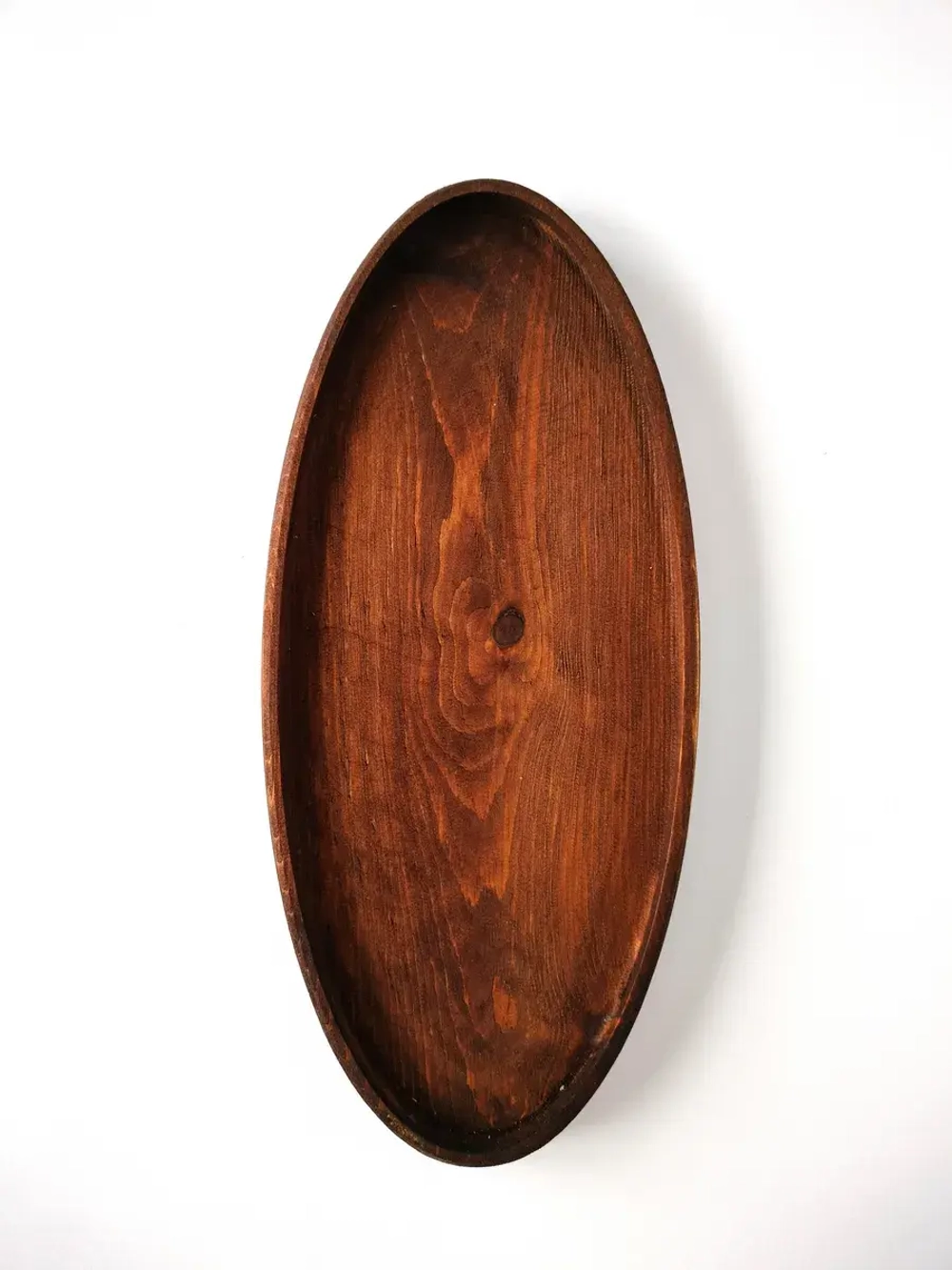 Поднос деревянный овальный
