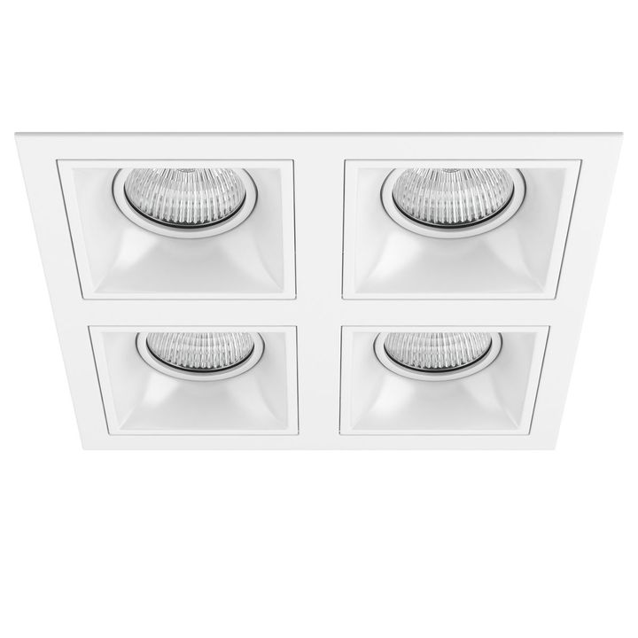 Комплект из светильников и рамки Lightstar Domino Quadro (214546+214506+214506+214506+214506) D54606060606