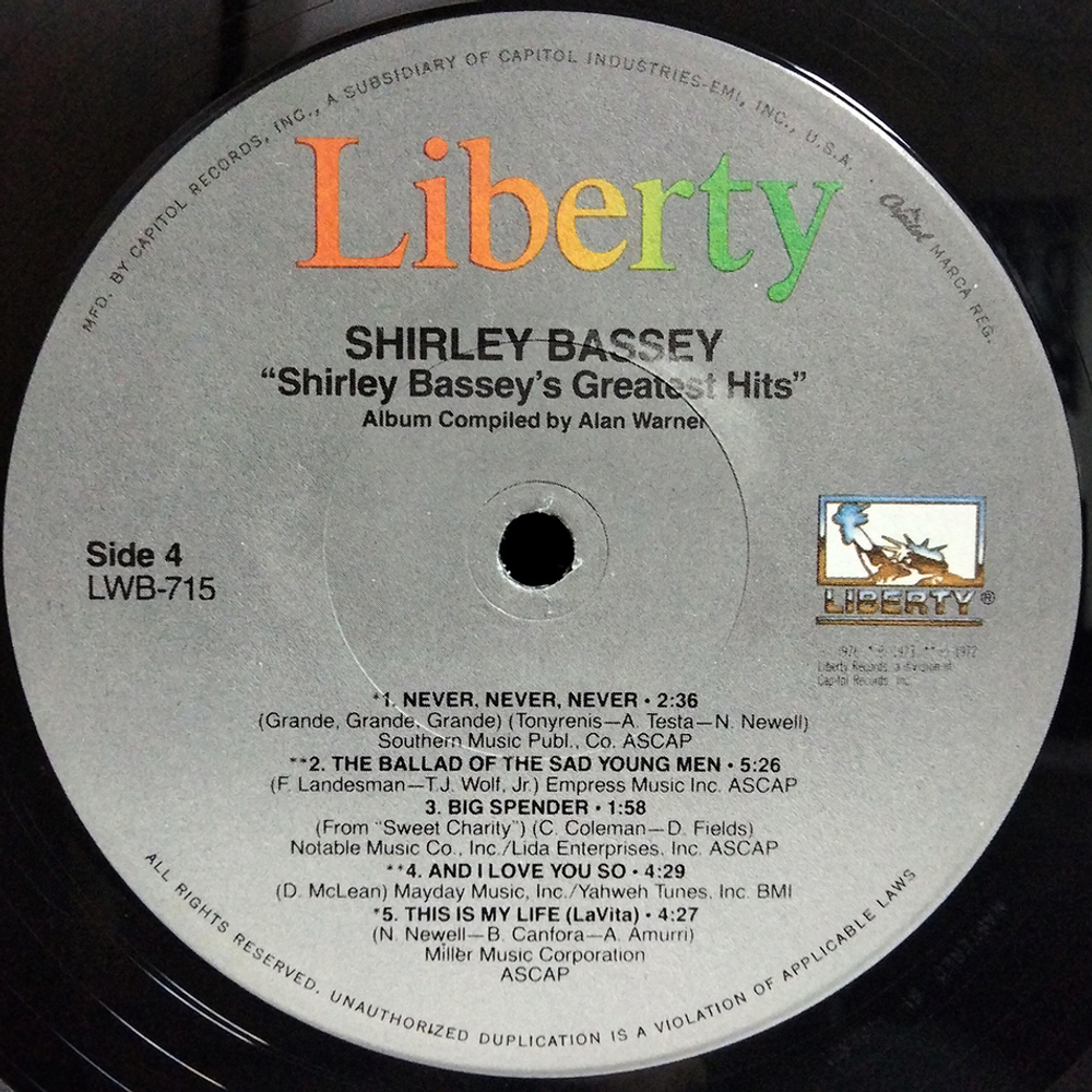 Shirley Bassey / Shirley Bassey's Greatest Hits (2LP)