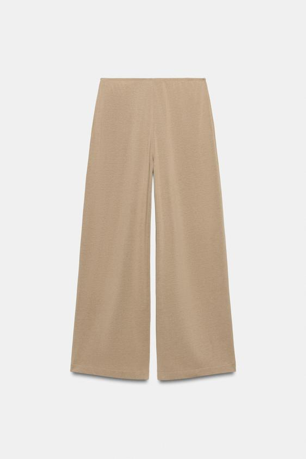 ZARA БРЮКИ ПРЯМОГО КРОЯ ИЗ ЛИОЦЕЛЛА, БЕЖЕВЫЙ