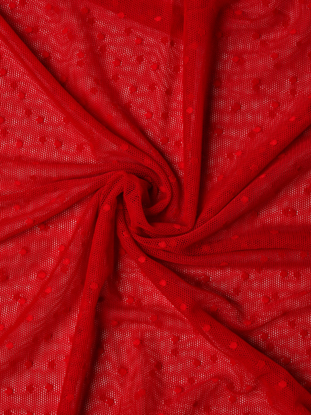 Сетка эластичная красная в горошек 5 мм метражом