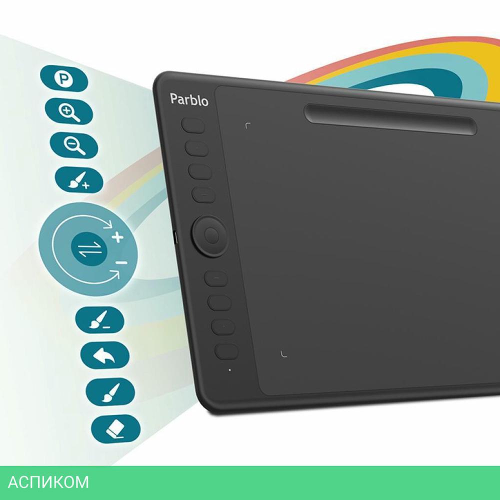 Графический планшет Parblo Intangbo M Black