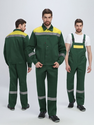 Костюм Лигор-2 СОП (тк.Смесовая,210) п/к, зеленый/желтый