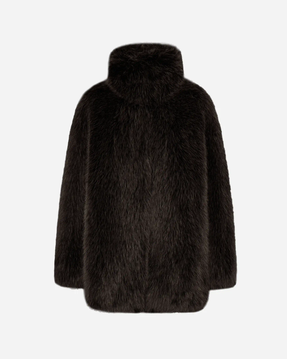 Укороченная шуба из экомеха