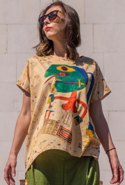 Комплект (футболка и брюки кюлоты), по мотивам живописи художника Виктора Браунера