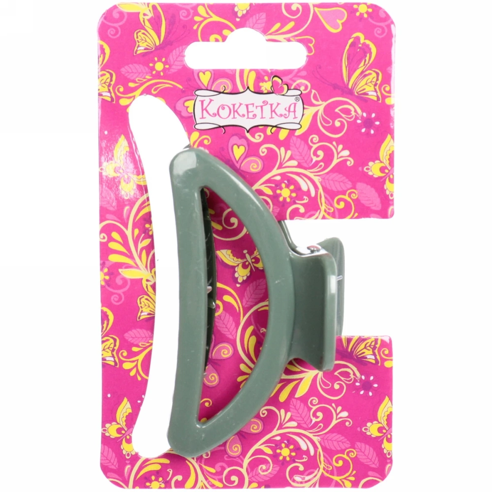 Заколка-краб для волос на блистере «Magic Gloss», трапеция, микс 6 цветов, 6,5см