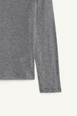 ZARA ЛОНГСЛИВ СВОБОДНОГО КРОЯ, СЕРЫЙ МЕЛАНЖ