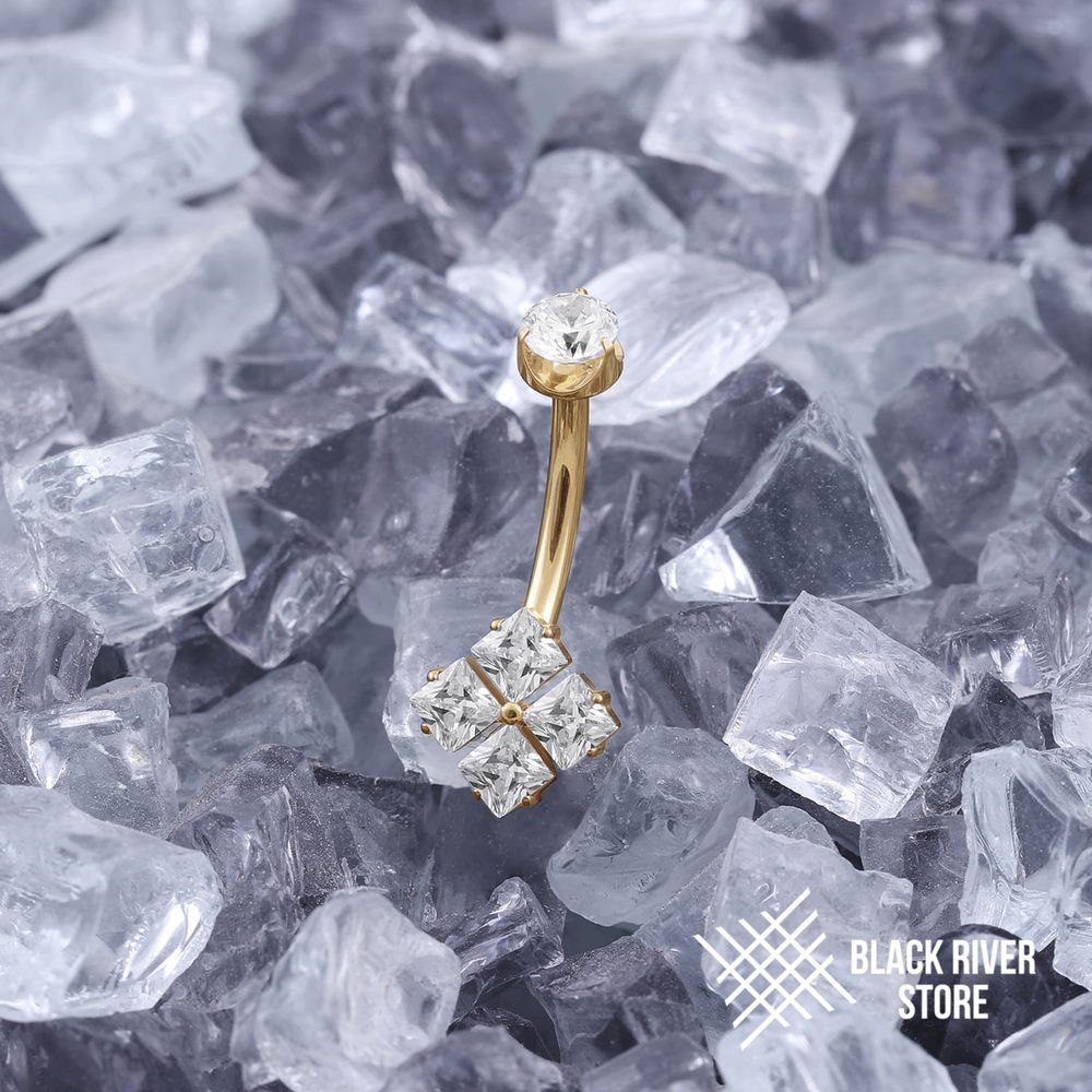 Банан Quadruple Crystal PVD Yellow