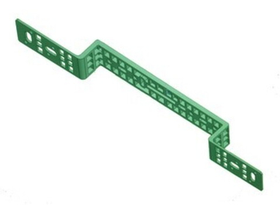 Планка установочная двойная (ПЛАСТИК цв.зеленый) АВА (25шт)