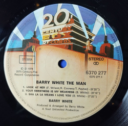 Винтажная виниловая пластинка LP Barry White The Man (Germany 1978)