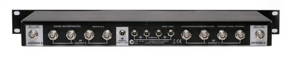 SHURE UA844+SWB-E активный сплиттер для приемников серии QLXD, ULXD, SLX, BLX4R, ULX (470-890MHz), каскадирование