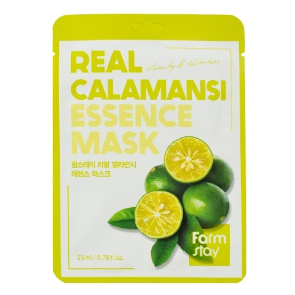 Маска для лица тканевая с экстрактом каламанси FarmStay Real Calamansi Essence Mask