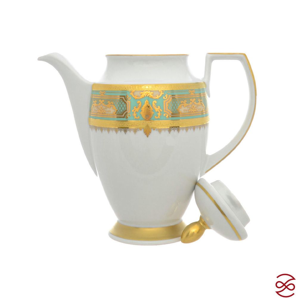 Кофейный сервиз Falkenporzellan Donna Seladon gold