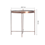 Стол josen, D42,7 см, розовый/медный