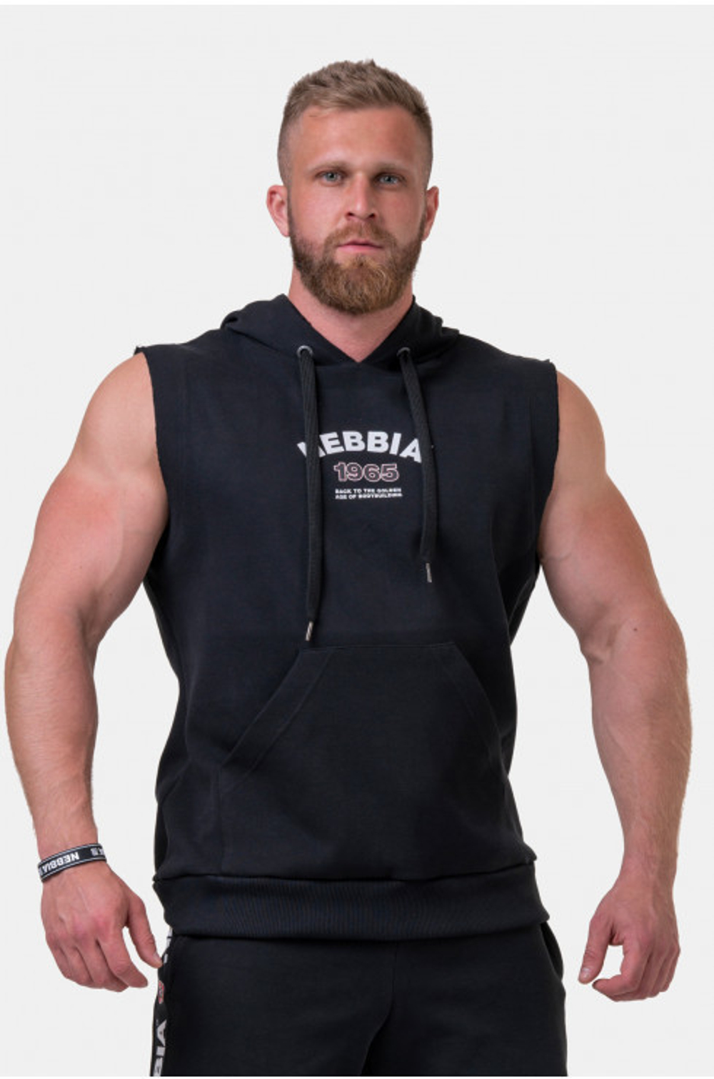 Мужская футболка Nebbia Golden Era ragtop hoodie 197 black