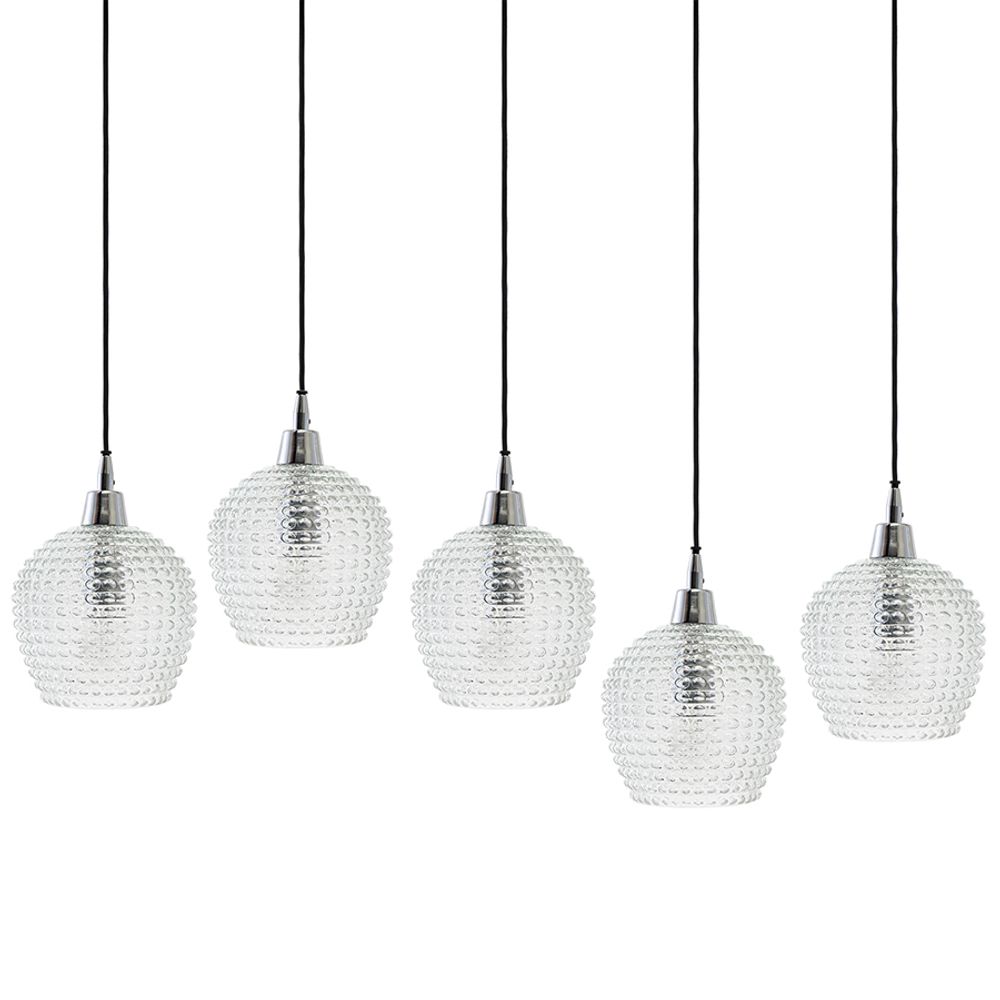 Светильник подвесной каскадный Aurora, 110х18 см, прозрачный