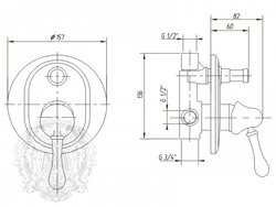 Смеситель для душа  Migliore Maya ML.MAY-8972 схема