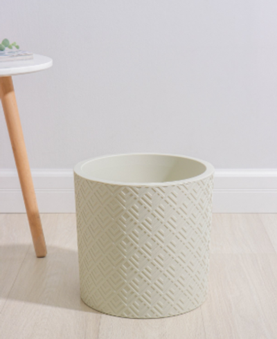 Кашпо для цветов со вставкой «Этна», 9.5 л, d=28 см, h=27 см, белое