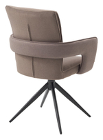 Стул М-City DISAUR Киннет (Kinnet) поворотный на поворотный на 360 градусов, Цв Шоколад Mohair-440, Castel-20, ткань, Тем.-Серый