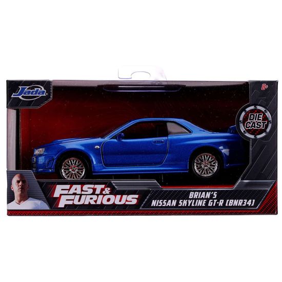 Модель Машинки Форсаж 1:32 2002 Nissan Skyline GTR R34-Blue