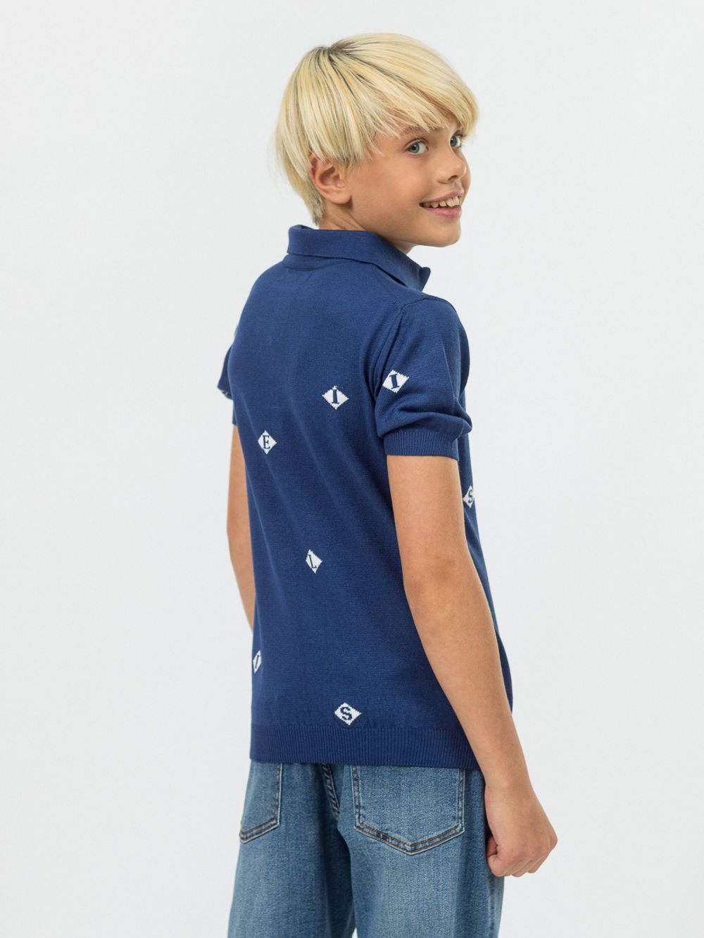 Поло для мальчика с коротким рукавом AT1084 сапфировый