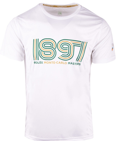 Теннисная футболка Monte-Carlo Country Club Tech Rolex 1897 Printed T-Shirt - White