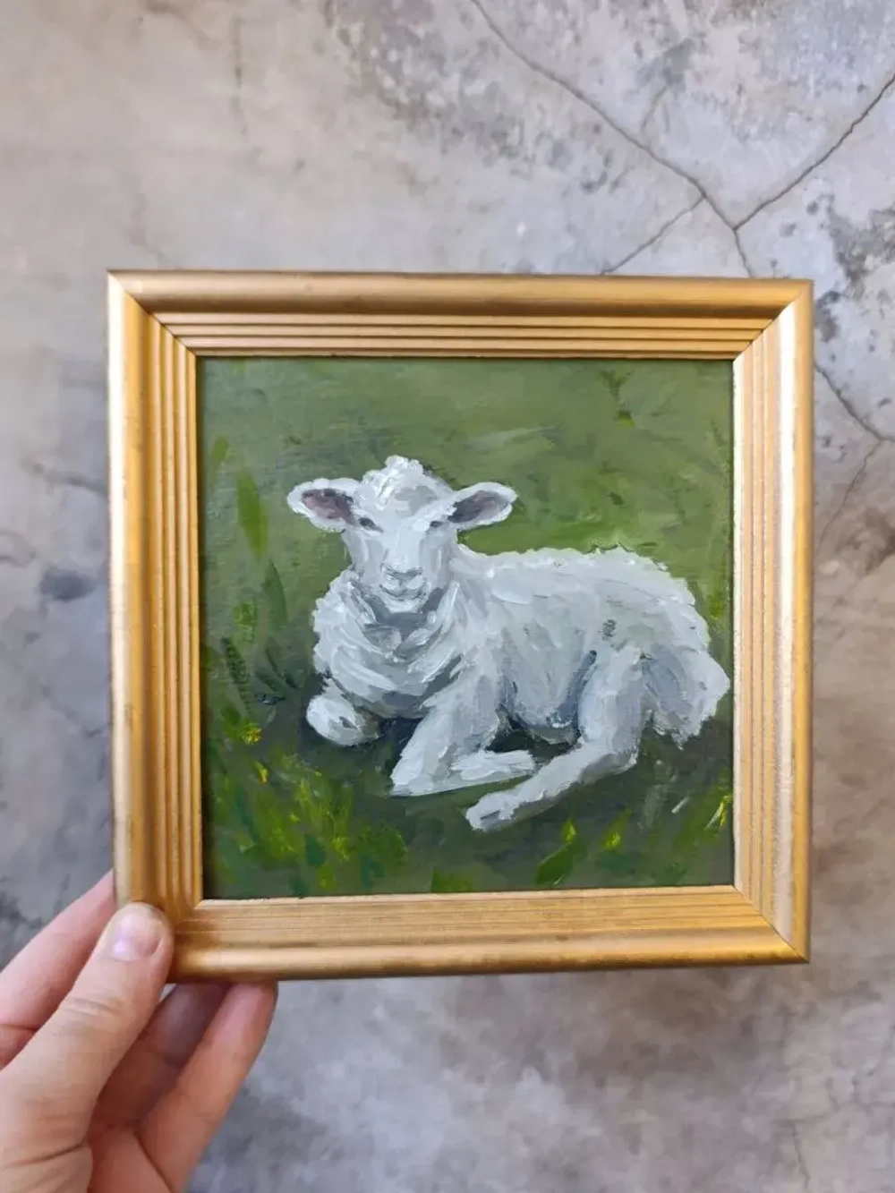 Картина маслом в рамке