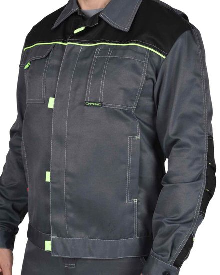 Костюм "Сириус-Фаворит" полукомбинезон (т.серый/черный/лимон)