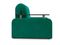 Кресло Денвер 0,8 - Velutto 33 изумрудный/  коричневая накладка