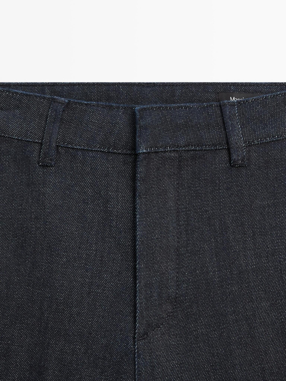 Massimo Dutti Джинсы клеш со средней посадкой, темно-синий