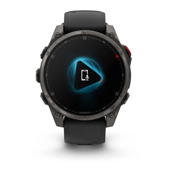 Умные часы Garmin Fenix 8 PRO, 47 мм, AMOLED, Sapphire, Carbon Gray DLC Titanium with Black/Pebble Gray Silicone Band