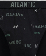 Мужские трусы слипы спорт Atlantic, набор 3 шт., хлопок, черные + черные + светлый хаки, 3MP-206