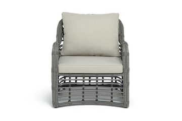 "Ницца" кресло из искусственного ротанга, цвет серый