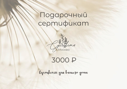 Подарочный сертификат 3 000 руб.
