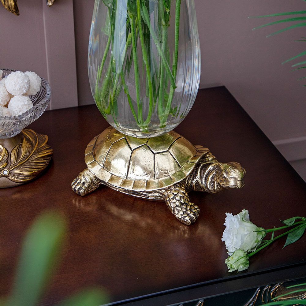 Ваза для цветов Черепаха Бронза