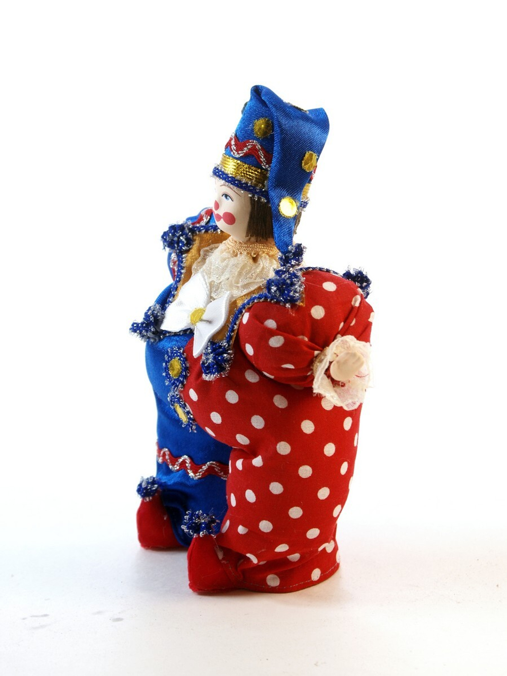 Кукла сувенирная фарфоровая Клоун Петрушка