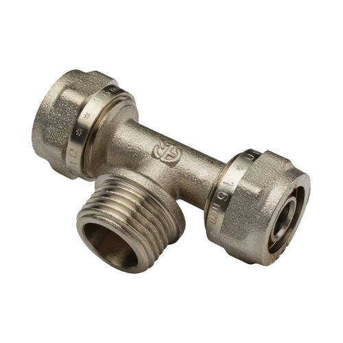 Тройник 2 цанги/штуцер T20х3/4Mх20 04701_